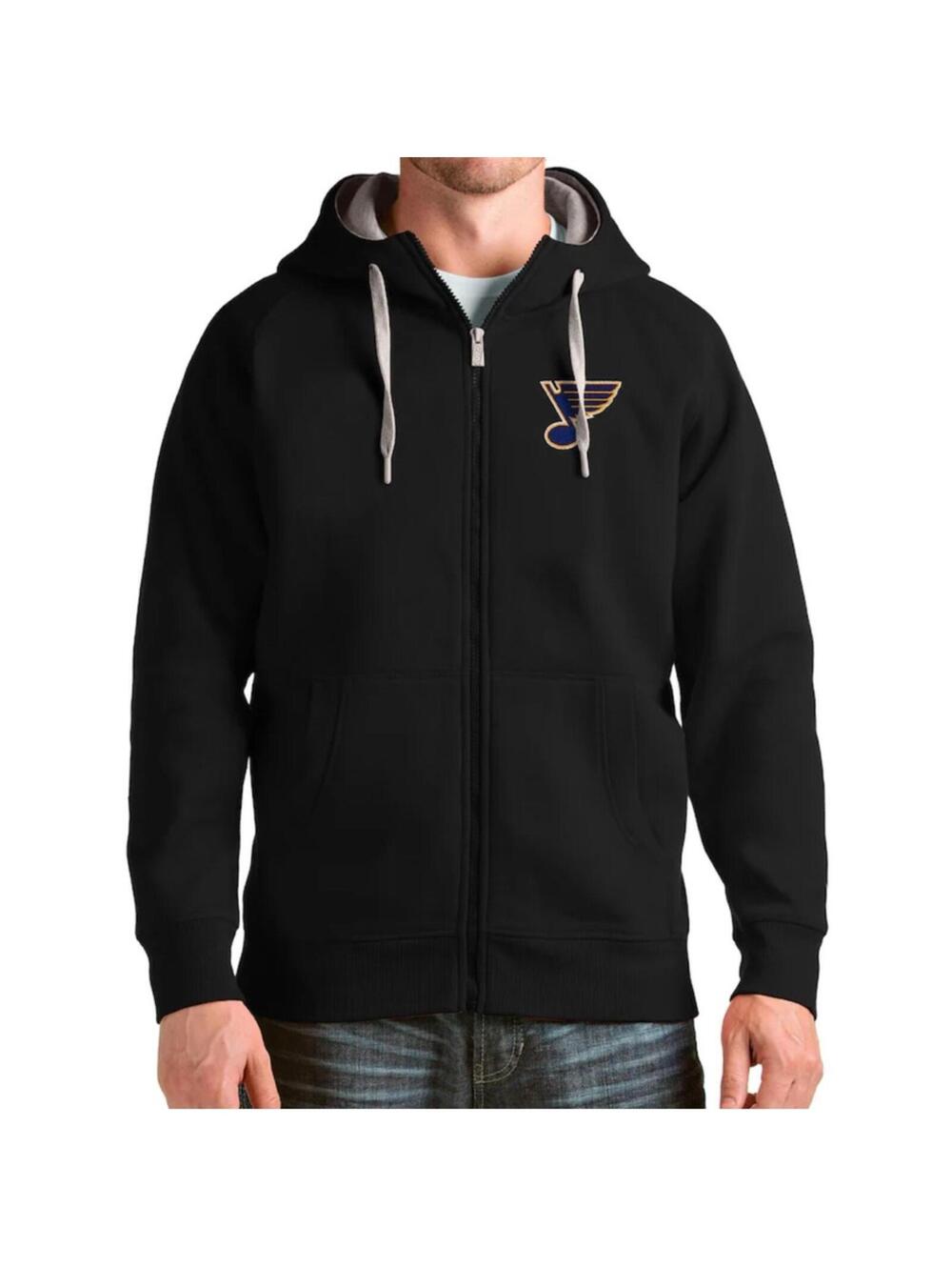 NHL St. Louis Blues Brand New Men’s Hoodie, Black Zip-Up
